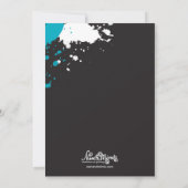 ロック、グランジ、パンク、ボーイズパーティー招待状 招待状 (裏面)