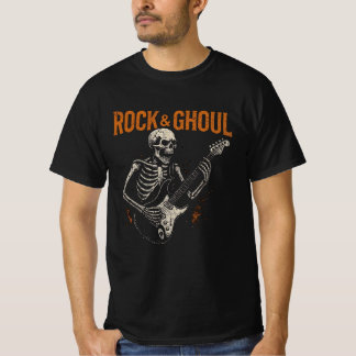 ロック&グールハロウィーンTシャツ – Skeleton Guitar Tシャツ
