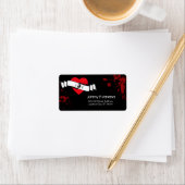 ロック&グ転がランギーハート音楽テーマ結婚の ラベル (インサイチュ)