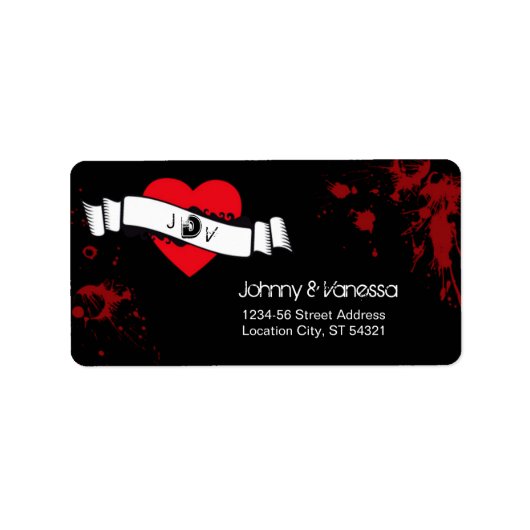 ロック&グ転がランギーハート音楽テーマ結婚の ラベル (正面)