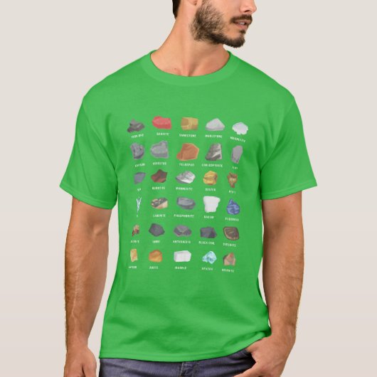 ロック コレクション 岩石 科学 ロックハウンド 面白い Tシャツ (正面)