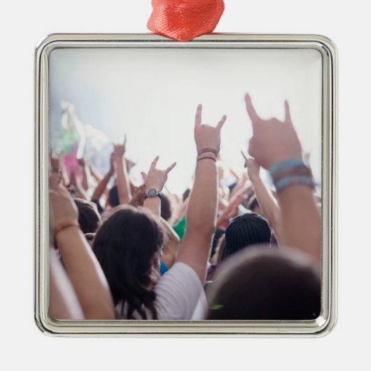 ロック・コンサートの聴衆 メタルオーナメント (正面)