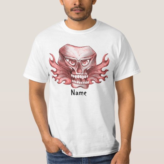 ロック スカル バイカー Tシャツ (正面)