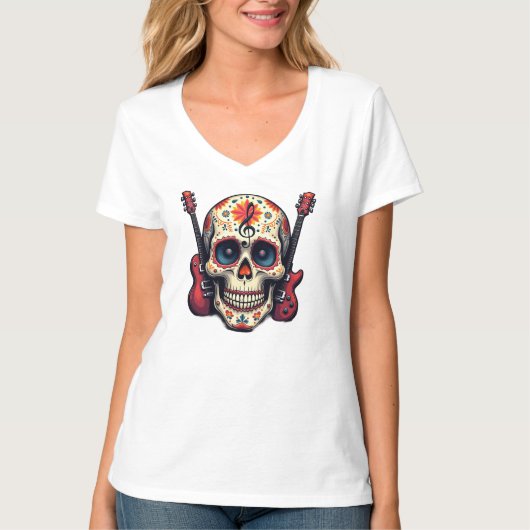 ロック スカル Tシャツ (正面)