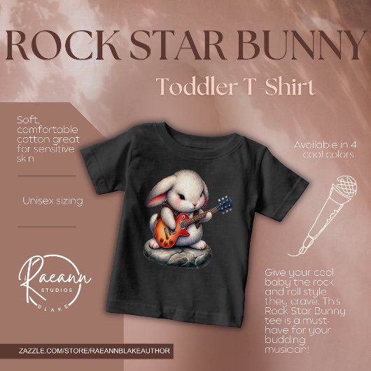 ロック・スター・バニー・ベビーTシャツ ベビーTシャツ