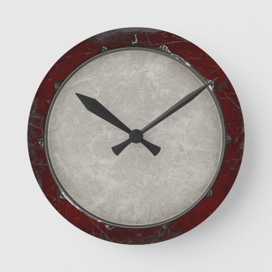 ロック&スナ転がードラム重い金属ドラマー音楽 ラウンド壁時計 (正面)