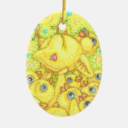 ロック&チ転がック、春モシュピットオーナメント楕円 セラミックオーナメント (正面)