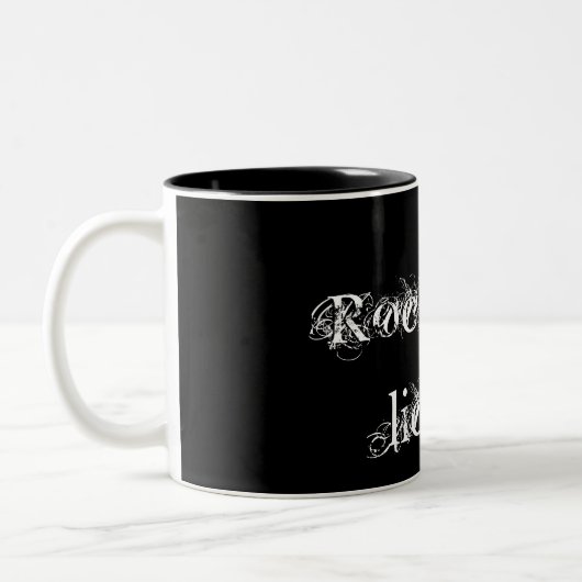 「ロック・ディヴァ気がいい!黒で» Mug – カスタマイズ可能 ツートーンマグカップ (左)