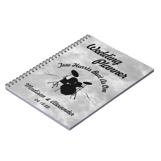 ロック&ドラ転がマーウェディングプランナーミュージシャンドラム ノートブック (左側)