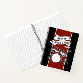 ロック&ドラ転がムキットロックスタードラマーBoy Music N ノートブック (内部)