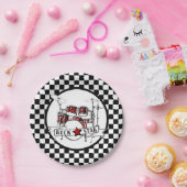 ロック&ド転がラマー市松模様にドラム用キット ペーパープレート (パーティー)