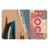 ロック、ニューキー 復刻版 機関車 旅行ポスター マグネット (横)