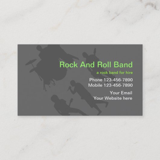 ロック・バンドの名刺 名刺 (正面)