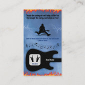 ロック&バ転がンドまたはミュージシャンファンサンキューカード 名刺 (正面)