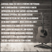 ロック&バ転がンドまたはミュージシャンファンサンキューカード 名刺