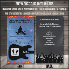 ロック&バ転がンドまたはミュージシャンファンサンキューカード 名刺