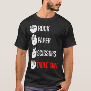 ロック・ペーパー・シザーズ・テーブルソー・ファニー・ドーナツ・宇宙飛行士 Tシャツ