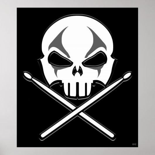 ロック&ポ転がスターヘビーメタルドラマーのポスターデコ ポスター (正面)