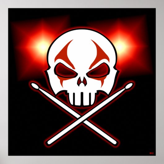 ロック&ポ転がスターヘビーメタルドラマーのポスターデコ ポスター (正面)