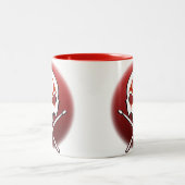 ロック&マ転がグ杯ヘビーメタルのドラマーのカップギフト ツートーンマグカップ (中央)