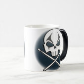 ロック&マ転がグ杯ヘビーメタルのドラマーのカップギフト モーフィングマグカップ (正面右)