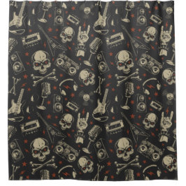 ロック·ミュージック シャワーカーテン