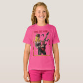 ロック・ライク・ア・ガール - クールなヘヴィメタル・ガール Tシャツ (正面フル)