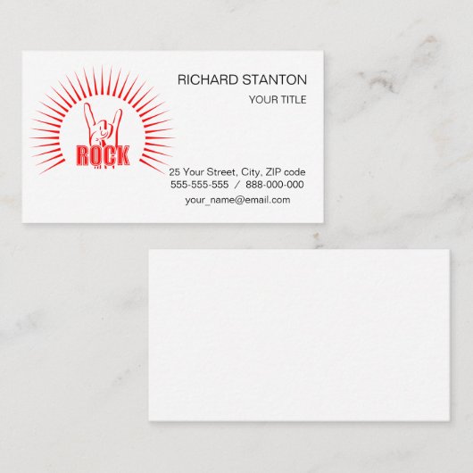 ロック 名刺 (正面/裏面)