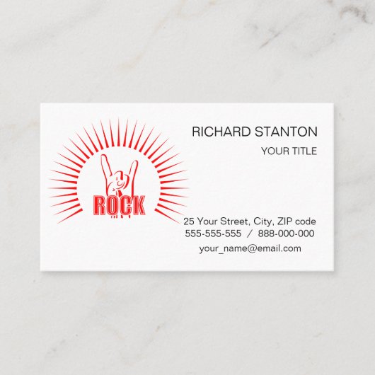 ロック 名刺 (正面)