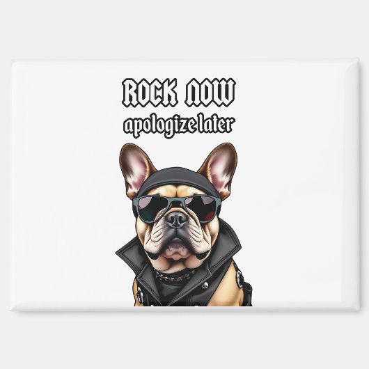 ロック、後で謝る マグネット (正面)