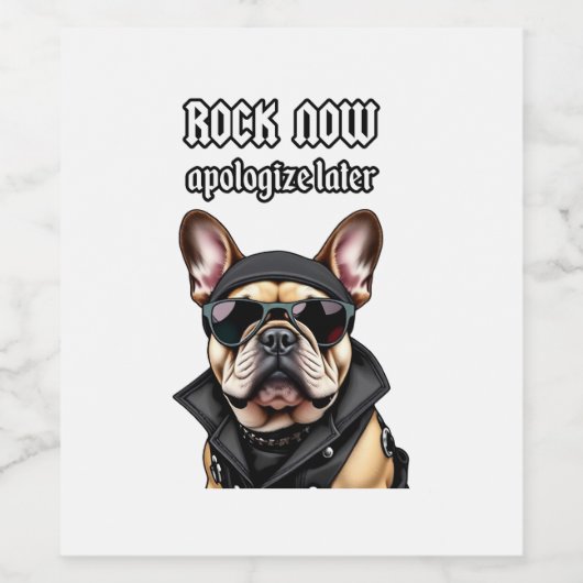 ロック、後で謝る ワインラベル (シングルラベル)