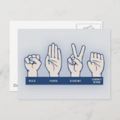 ロック,紙,はさみ,さくらんぼ爆弾 ポストカード (正面/裏面)