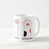 ロック、紙、はさみ コーヒーマグカップ (正面右)