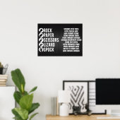 ロック，紙，はさみ，トカゲ，スポック ポスター (ホームオフィス)