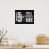 ロック，紙，はさみ，トカゲ，スポック ポスター (キッチン)