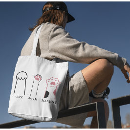 ロック、紙、はさみ トートバッグ