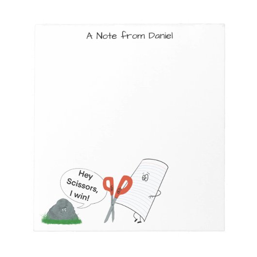 ロック、紙、はさみ ノートパッド (正面)