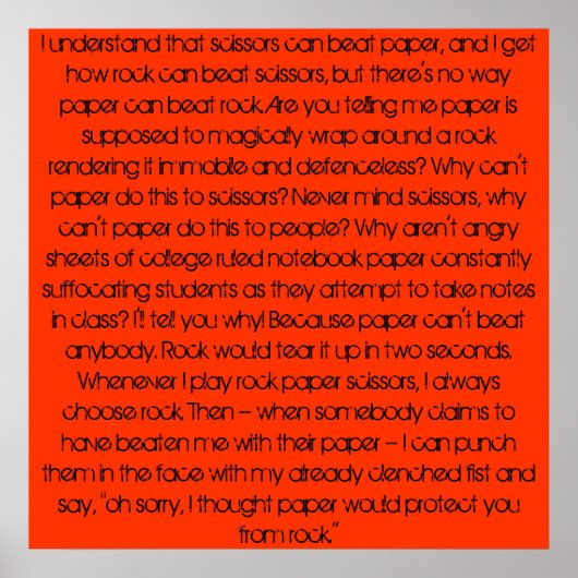 ロック、紙、ロック。 ポスター (正面)