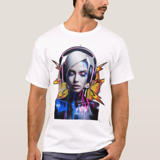 ロック&転がスカルパッチTシャツデザイン Tシャツ