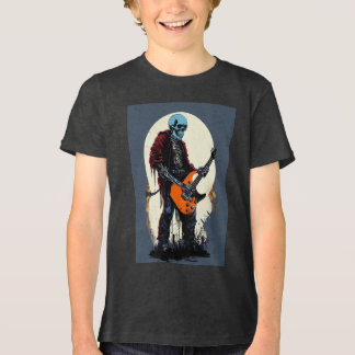 ロック&転がスカルTシャツデザイン トライブレンドTシャツ