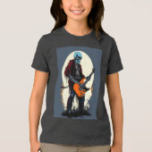 ロック&転がスカルTシャツデザイン トライブレンドＴシャツ (正面)