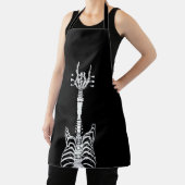 ロック&転がスケルトンギター音楽愛好家ギフト エプロン (インサイチュ)