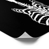 ロック&転がスケルトンギター音楽愛好家ギフト ポスター (角)