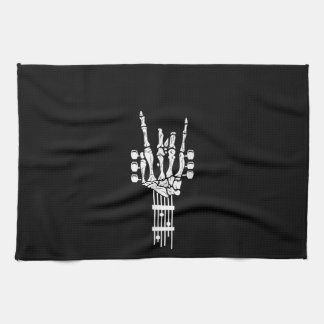 ロック&転がスケルトンギター音楽LoKitchen Towels キッチンタオル