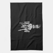 ロック&転がスケルトンギター音楽LoKitchen Towels キッチンタオル (縦)