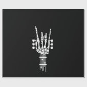 ロック&転がスケルトンギター音楽LoWrapping紙 ラッピングペーパー (フラット)