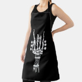 ロック&転がスケルトンギターMuAll-Overプリントエプロン エプロン (インサイチュ)