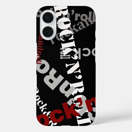 ロック&転がタイポグラフィ音楽 Case-Mate iPhoneケース (裏面)