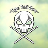 ロック&転がデカールパーソナライズドラマーのウィンドウデカール ウィンドウサイン (シート3)