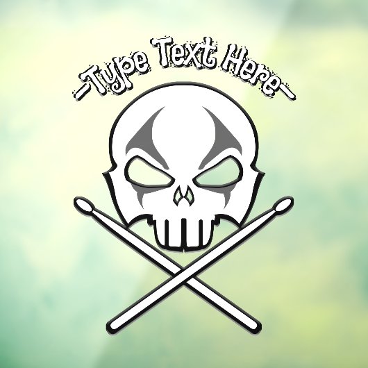 ロック&転がデカールパーソナライズドラマーのウィンドウデカール ウィンドウサイン (シート3)